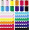 12 Rolls 393.6 Feet Scalloped Bulletin Board Borders Multicolor Classroom Borders